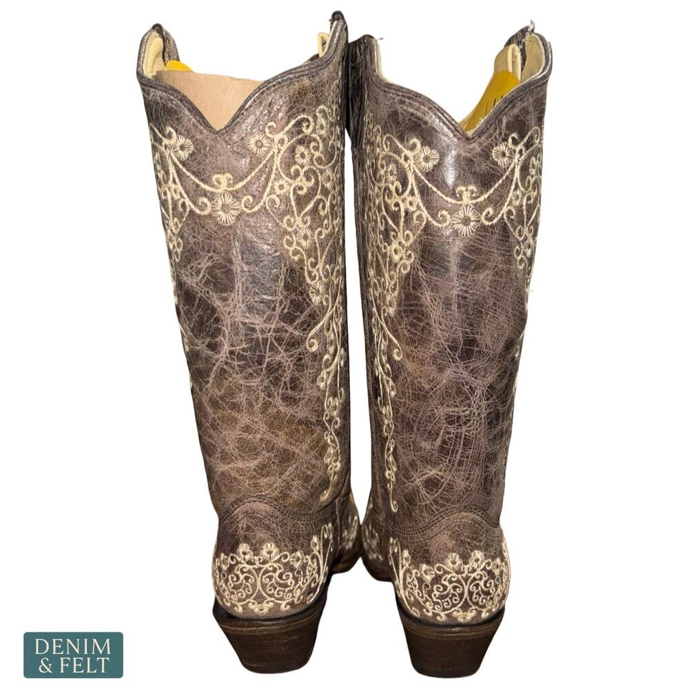 NEW Corral Crater Bone Embroidery Western Boots Snip Toe Cowgirl Boho Statement - Picture 13 of 15
